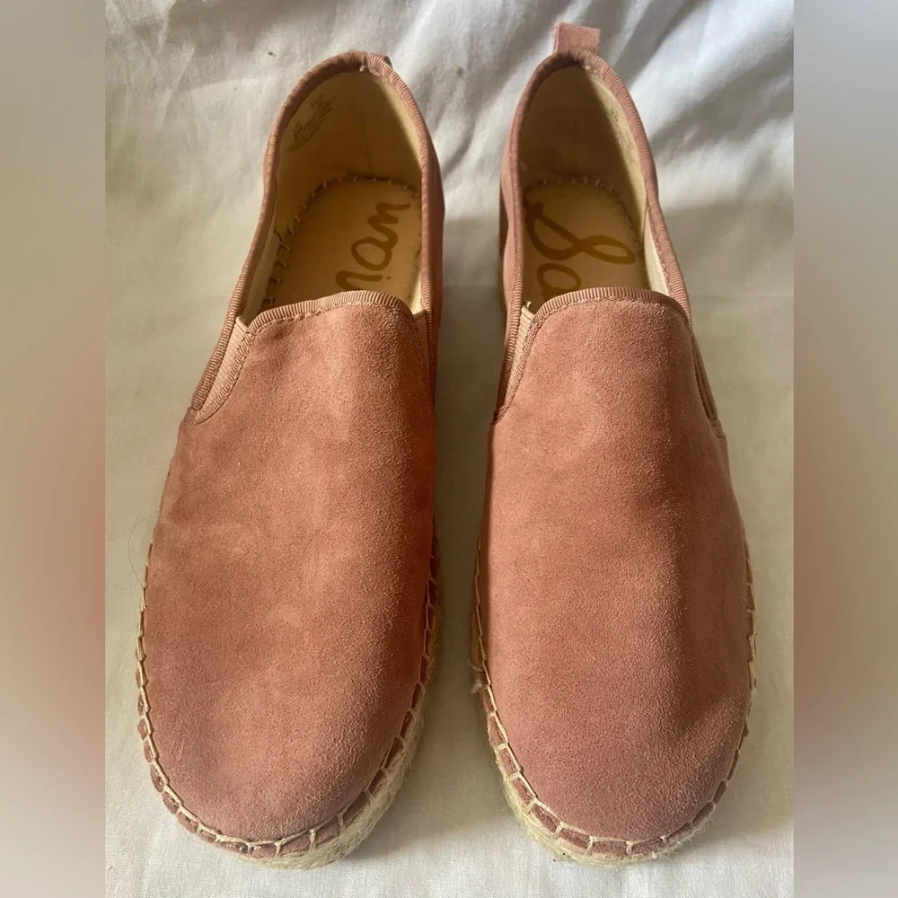 Sam Edelman Tan Carrin Espadrille Platform Slip On Shoe Size 9M